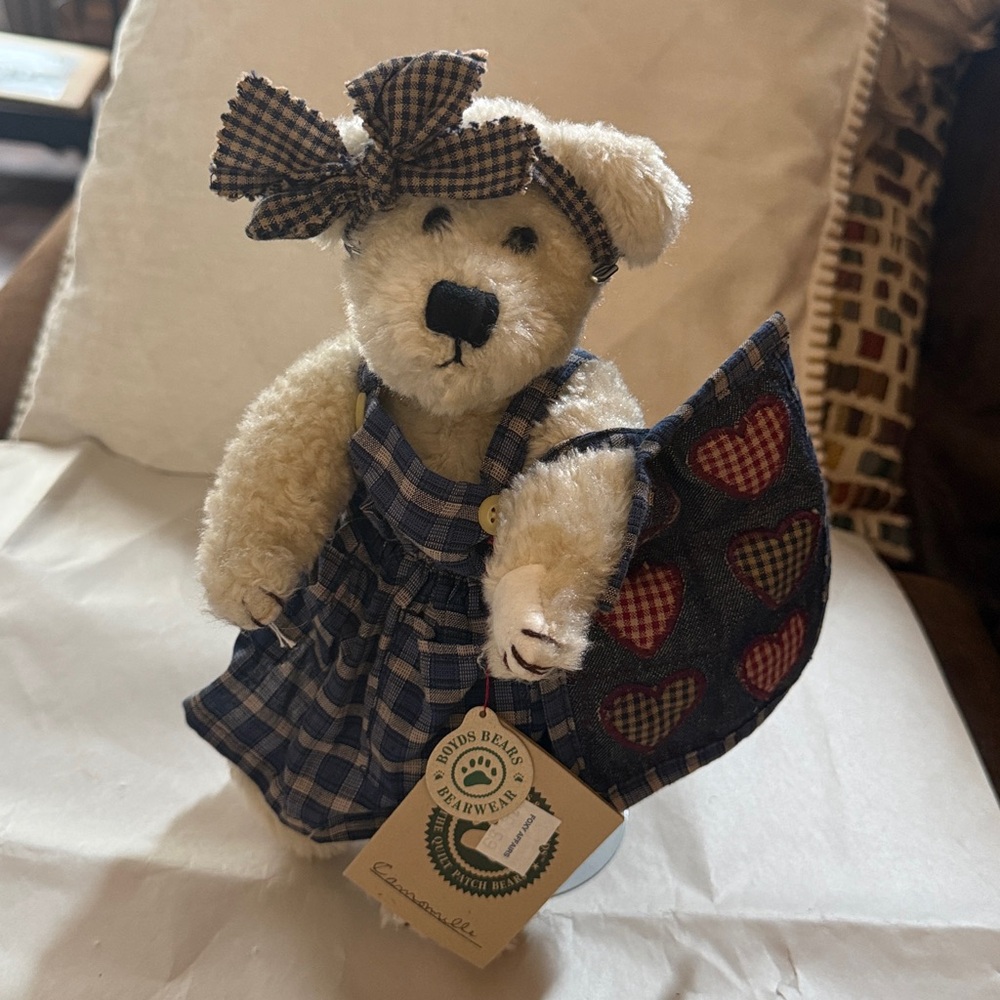 Vintage Boyd's Bears "Camomille" Quilt Patch Bear Collection Retired '85-'02 10"